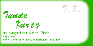 tunde kurtz business card